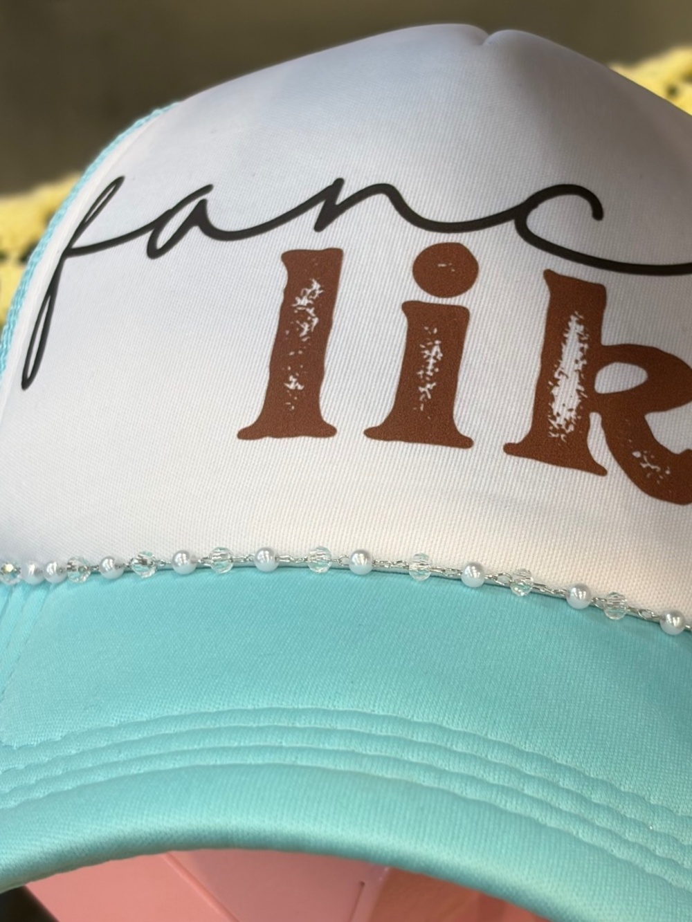 Turquoise Foam Trucker Hat Boutique Style